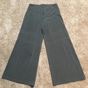 Formal grey flare pants with teal